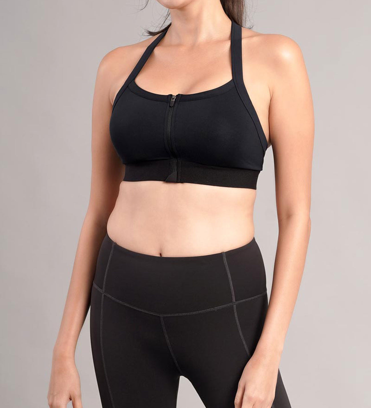 Front Zipper Sports Bra